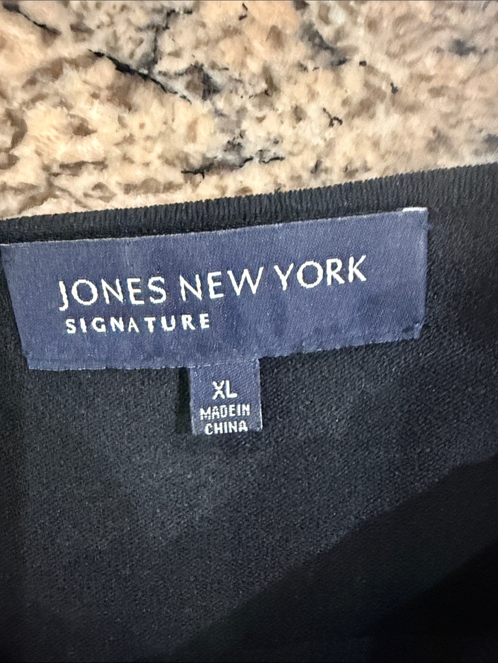 Jones New York Black Ruffled Scoop Neck Sweater - Picture 4 of 8